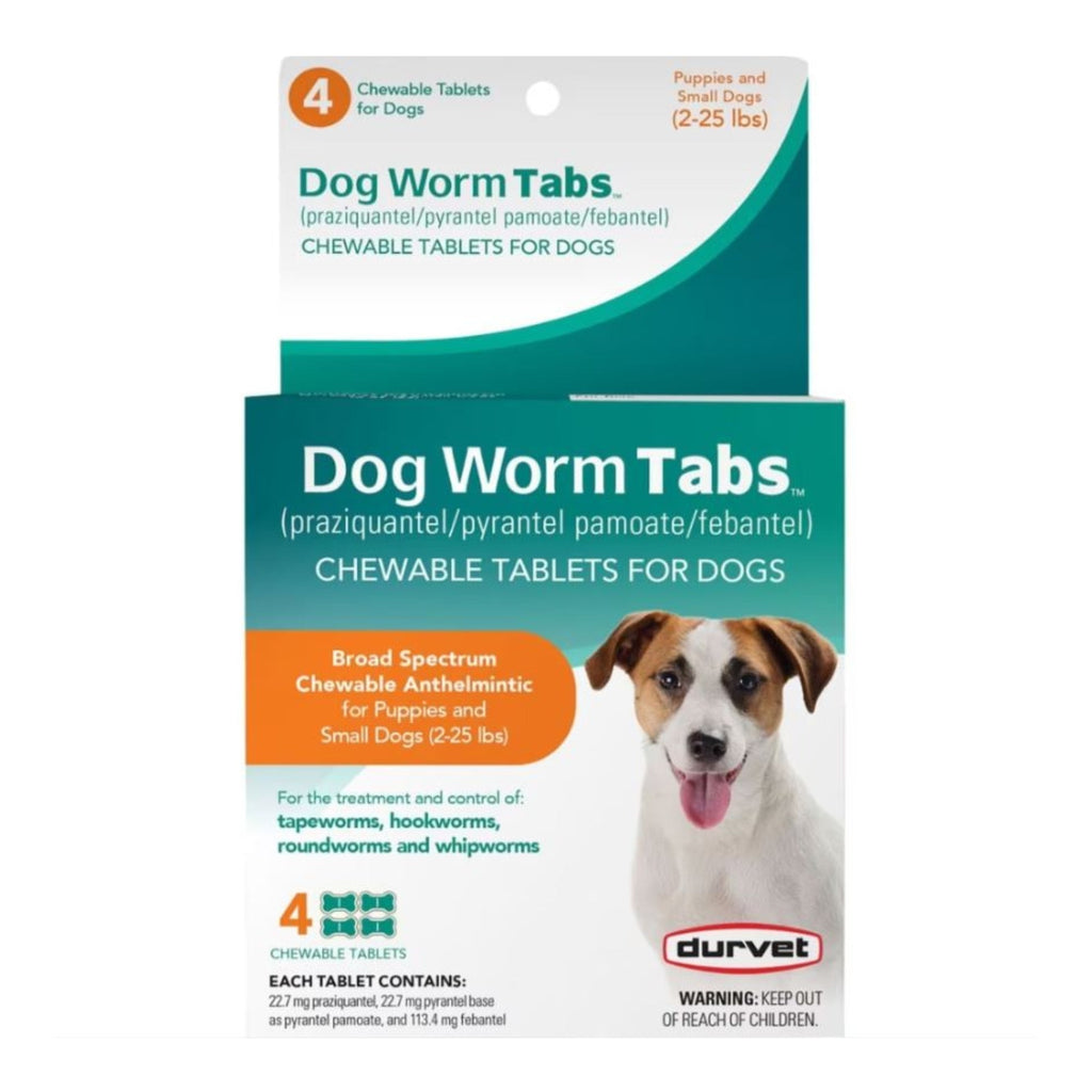 Durvet Dog Worm Tabs 2-25 Lb-4 count