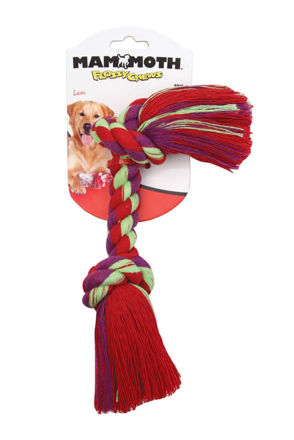 Mammoth Pet Products Cottonblend 2 Knot Rope Tug Toy Multi-Color 1ea/42 in