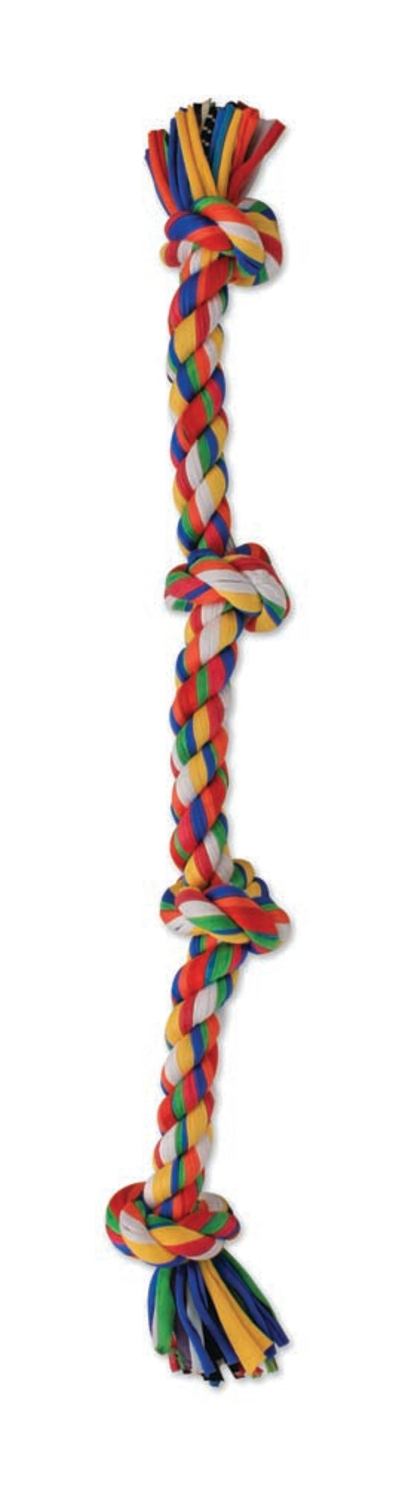 Mammoth Pet Products Cloth Dog Toy Rope 4 Knot Tug Assorted 1ea/27 in, LG for your Pet Dog with Pet Store X.