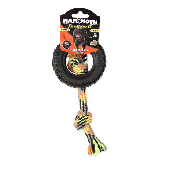 Mammoth Pet Products TireBiter II with Rope Dog Toy Multi-Color 1ea/375 in, SM for your Pet Dog with Pet Store X.