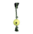 Mammoth Pet Products 3 Knot Tug Dog toy w/4in Tennis Ball Multi-Color 1ea/24 in, LG