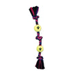 Mammoth Pet Products 3 Knot Tug w/2 Mini Tennis Balls Dog toy Multi-Color 1ea/12 in, Mini