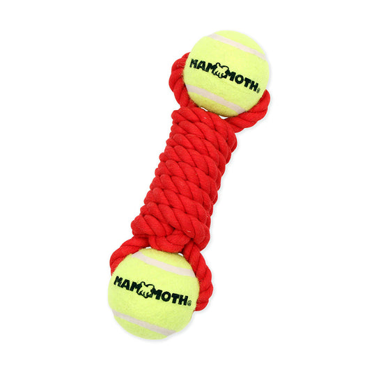 Mammoth Pet Products Twister Bone w/2 Tennis Balls Dog Toy Red 1ea/MD, 9 in for your Pet Dog with Pet Store X.