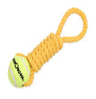 Mammoth Pet Products Twister Pull Tug w/Ball Dog Toy Yellow 1ea/MD, 12 in