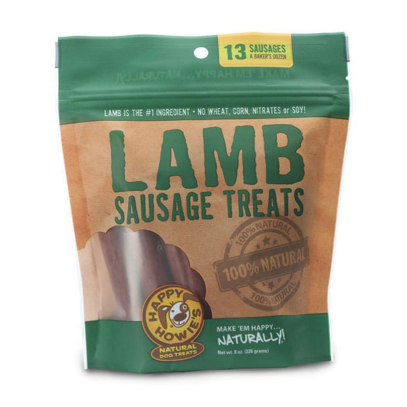 Happy Howie Dog Lamb Sausage Bakers Dozen 4 Inch 8Oz for your Pet Dog with Pet Store X!