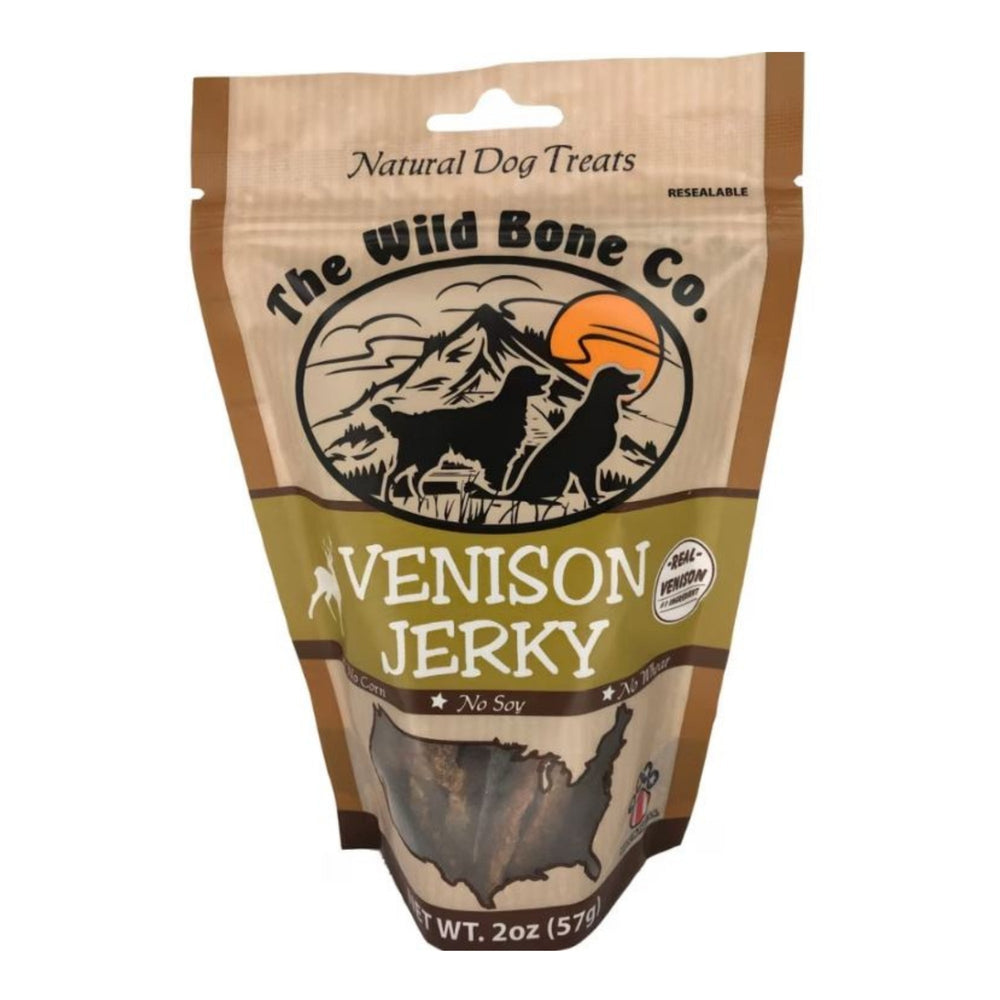 The Wild Bone Co. Natural Jerky Dog Treats Venison 2oz.