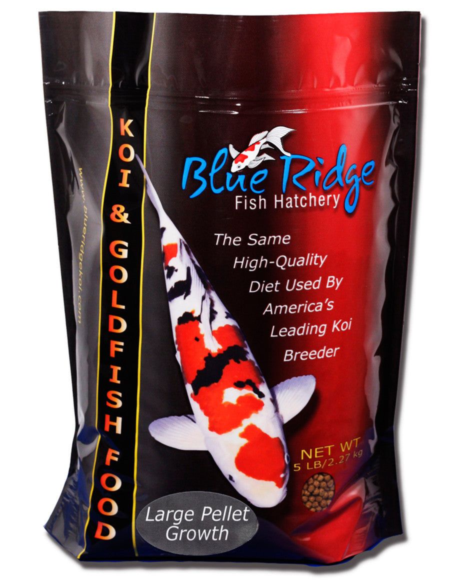 Blue Ridge Fish Hatchery Growth Formula Pellet Fish Food for Koi and Goldfish 1ea/5 lb, LG for your Pet Fish with Pet Store X!