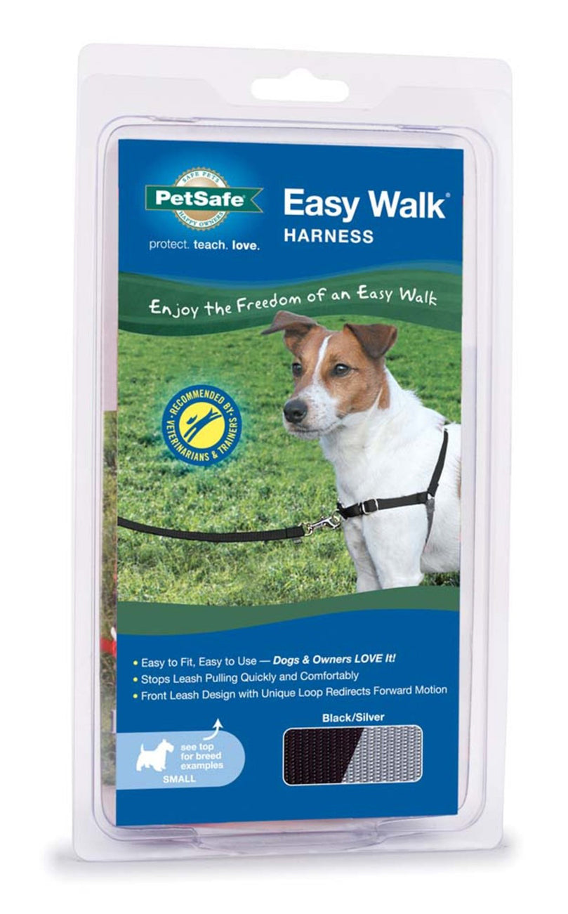 PetSafe Easy Walk Dog Harness Black/Silver 1ea/SM for your Pet Dog with Pet Store X.