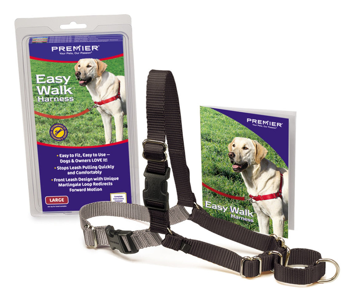 PetSafe Easy Walk Dog Harness Black/Silver 1ea/LG