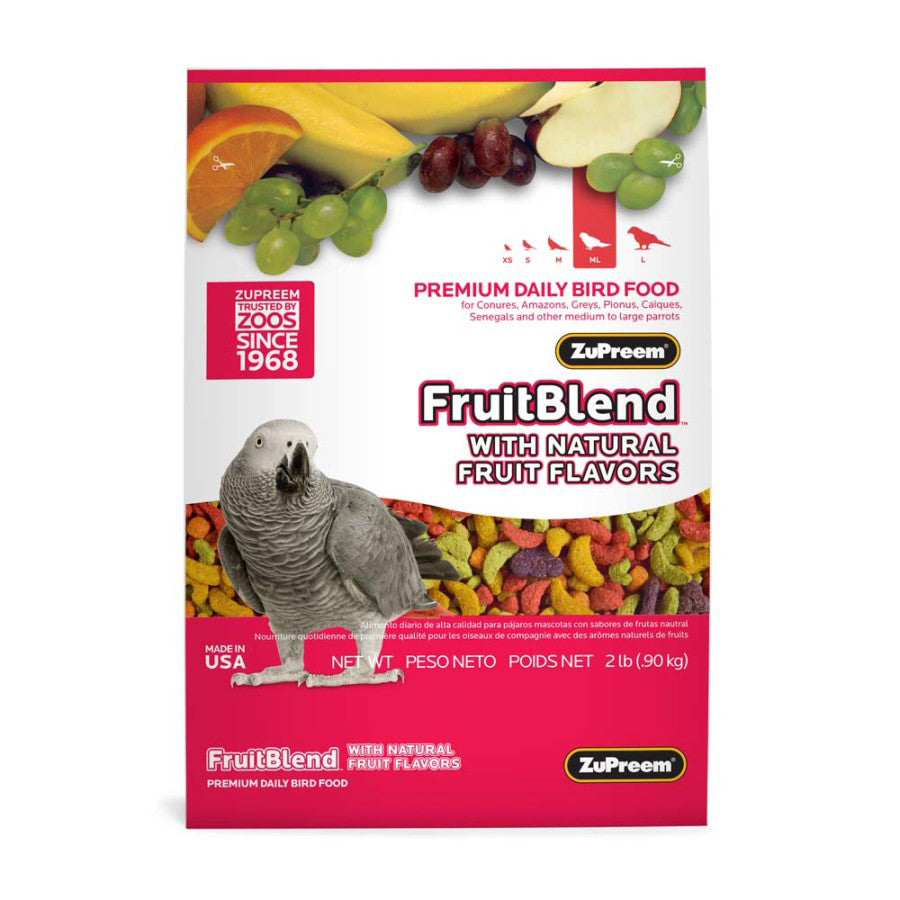 ZuPreem FruitBlend Bird Food Parrots & Conures 1ea/2 lb