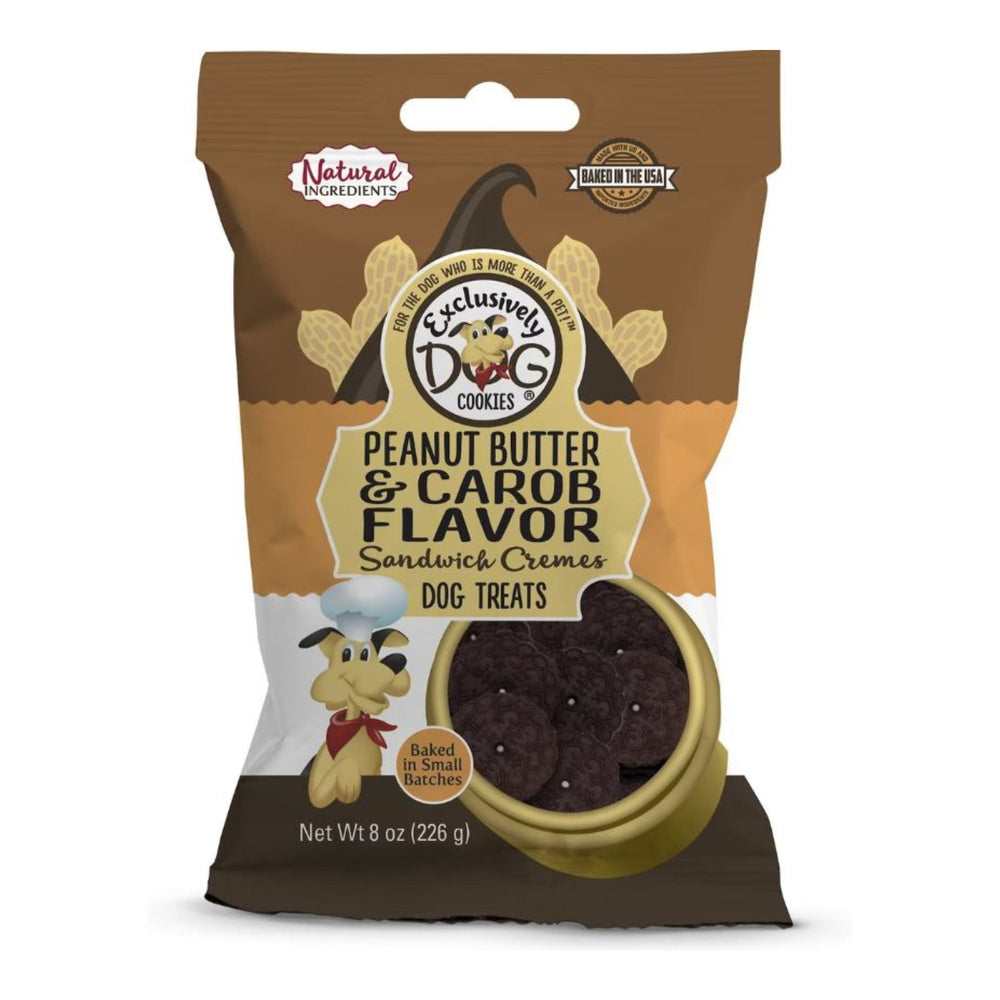 Exclusively Pet Sandwich Cremes Peanut Butter/Carob 8oz.