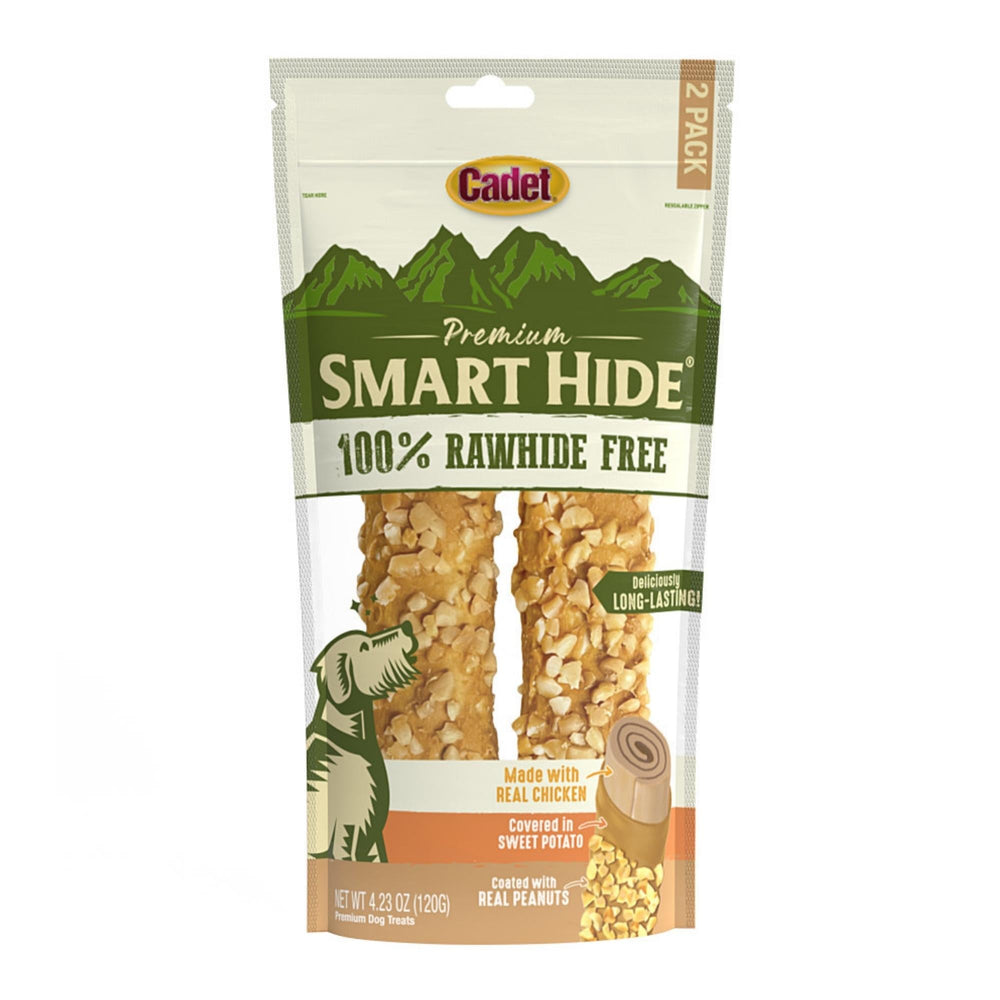 Cadet Smart Hide Rawhide Free Dog Chews Peanuts, 1ea/Medium/Large (2 ct) for your Pet Dog with Pet Store X!