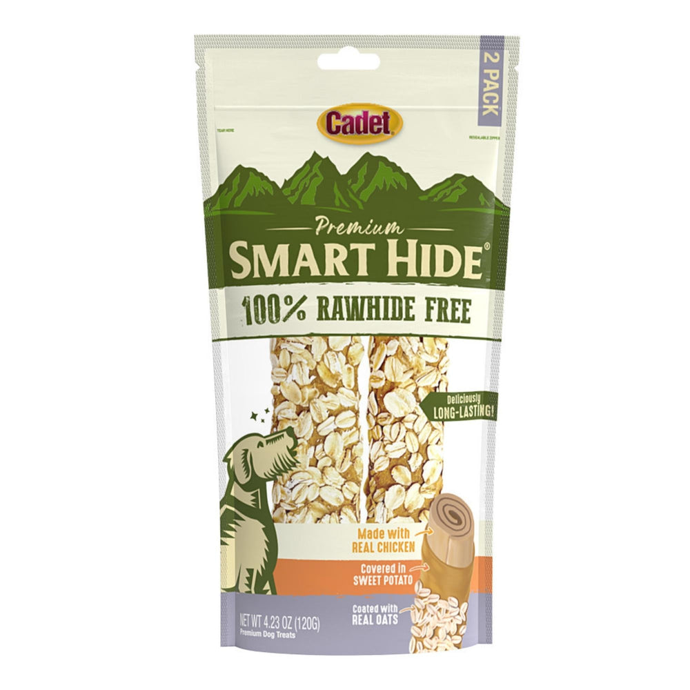 Cadet Smart Hide Rawhide Free Dog Chews Oats, Medium/Large (2 ct) for your Pet Dog with Pet Store X!