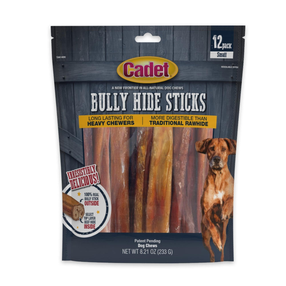 Cadet Bully Hide Sticks All-Natural Dog Chews Small Stick, 1ea/12 ct for your Pet Dog with Pet Store X!