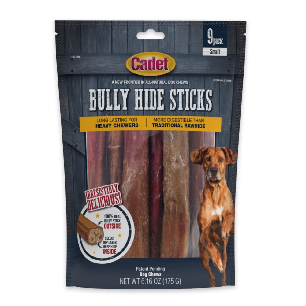 Cadet Bully Hide Sticks All-Natural Dog Chews Small Stick, 1ea/9 ct for your Pet Dog with Pet Store X!