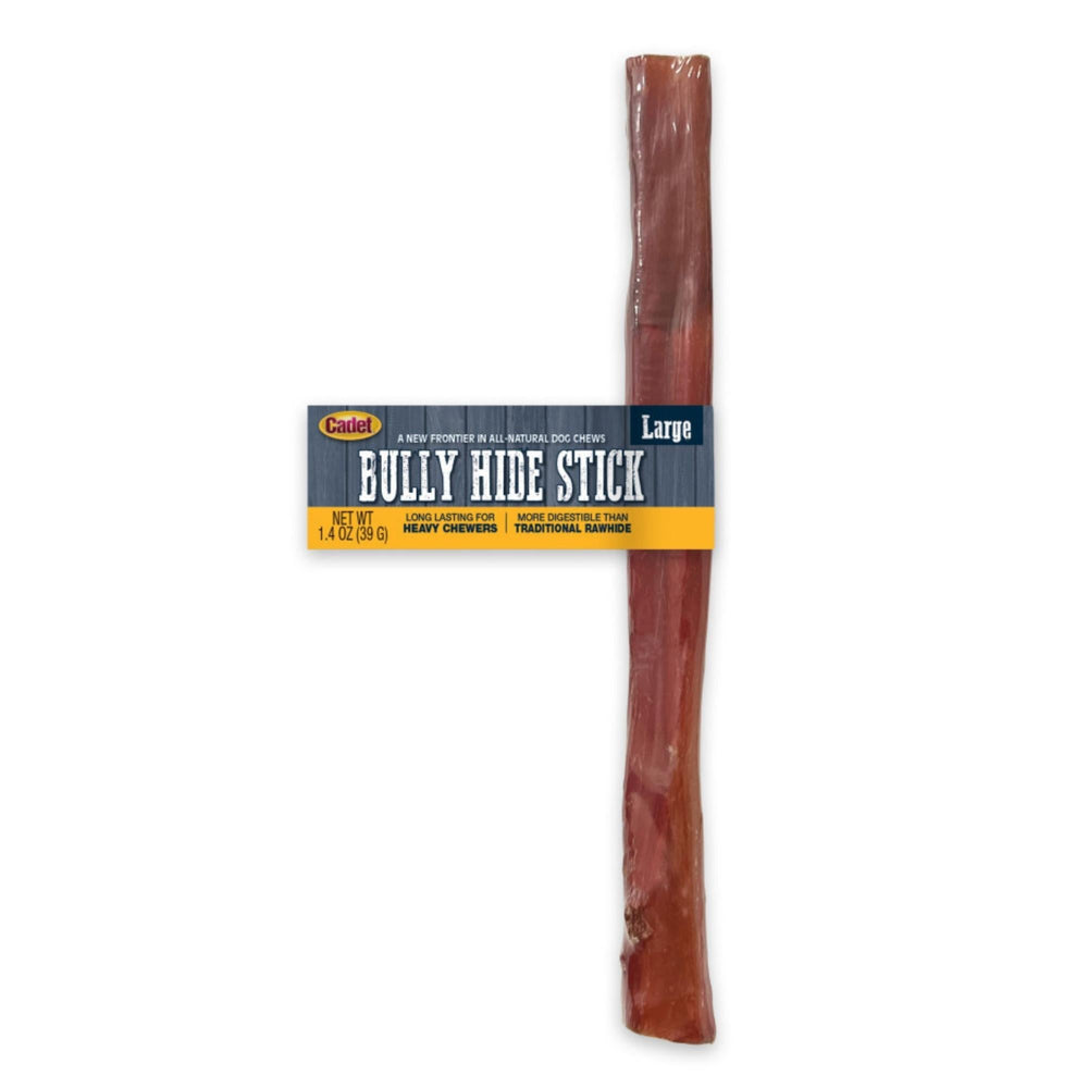 Cadet Bully Hide Sticks All-Natural Dog Chews Large Stick, (Case of 50) for your Pet Dog with Pet Store X!