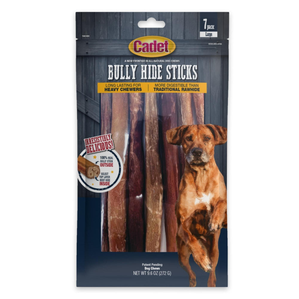 Cadet Bully Hide Sticks All-Natural Dog Chews Large Stick, 1ea/7 ct