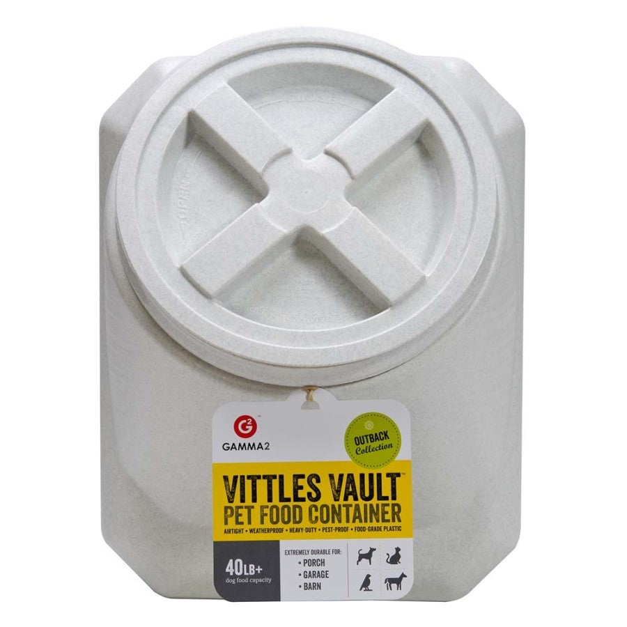 Vittles Vault Outback Stackable Pet Food Container White 1ea/40 lb