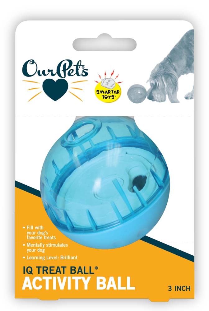 OurPets IQ Treat Ball Slow Feed Dog Toy Assorted 1ea/MD, 3 in for your Pet Dog with Pet Store X.