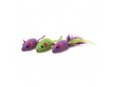 OurPets Three Twined Mice Catnip Toy Green, Purple 1ea/3 pk, Mass