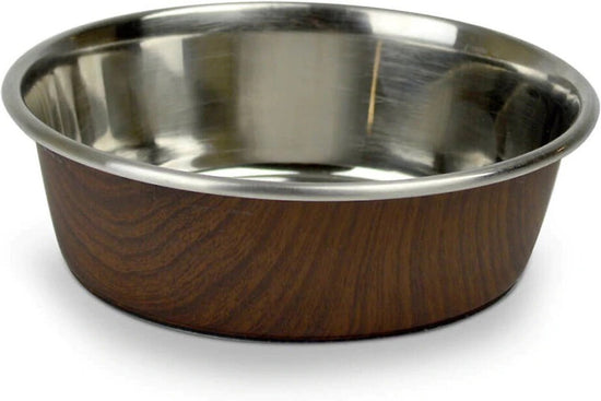 OurPets Durapet Wood Grain Bowl Dark Brown 1ea/4 Cups for your Pet Dog with Pet Store X.