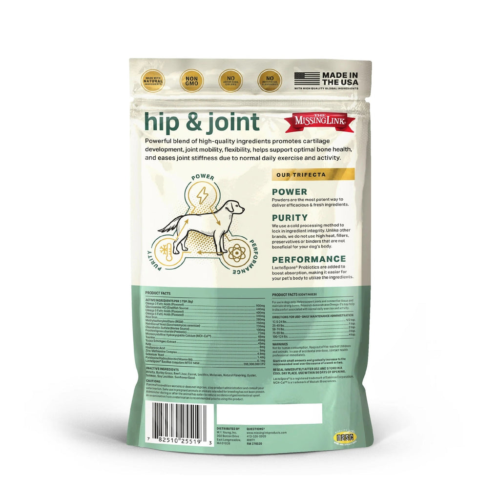 The Missing Link Hip & Joint Dog Supplement Powder 1 Lb