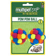 Multipet Pom Pom Ball Cat Toy 2pk Assorted