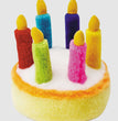 Multipet Birthday Cake Dog Toy Multi-Color 1ea/5.5 in