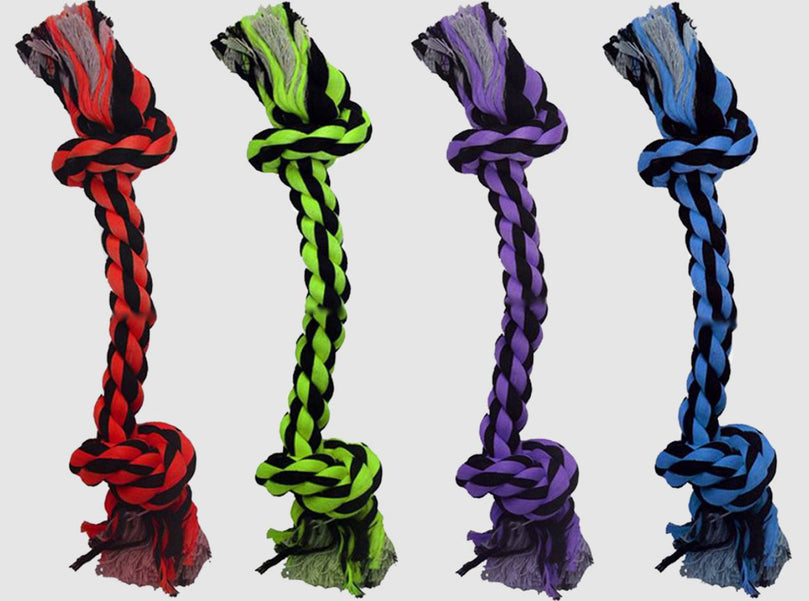 Multipet Nuts for Knots 2-Knot Rope Dog Toy Assorted 1ea/9 in for your Pet Dog with Pet Store X.