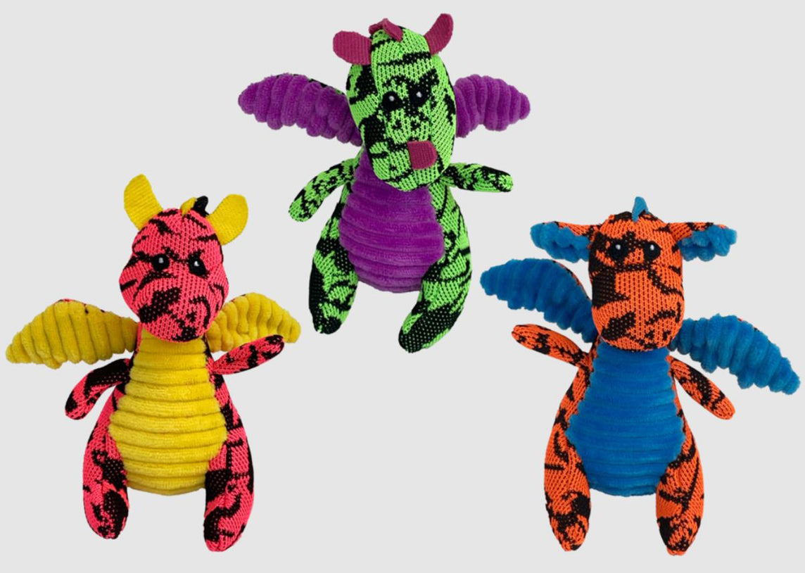 Multipet Dragon Dog Toy Assorted 1ea/5 in