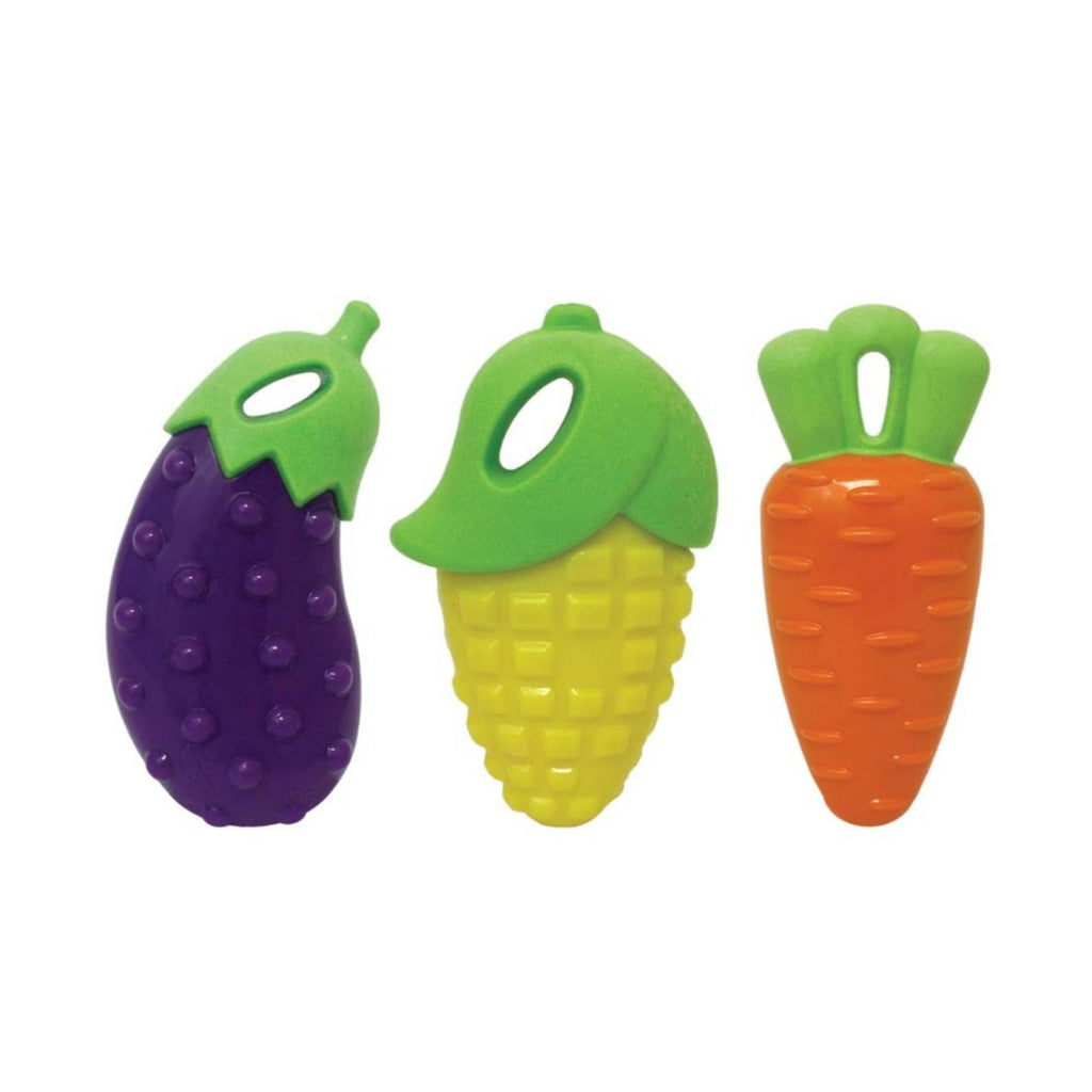 Multipet Harvesters Rubber Dog Toy Vegetables Assorted 1ea/5 in