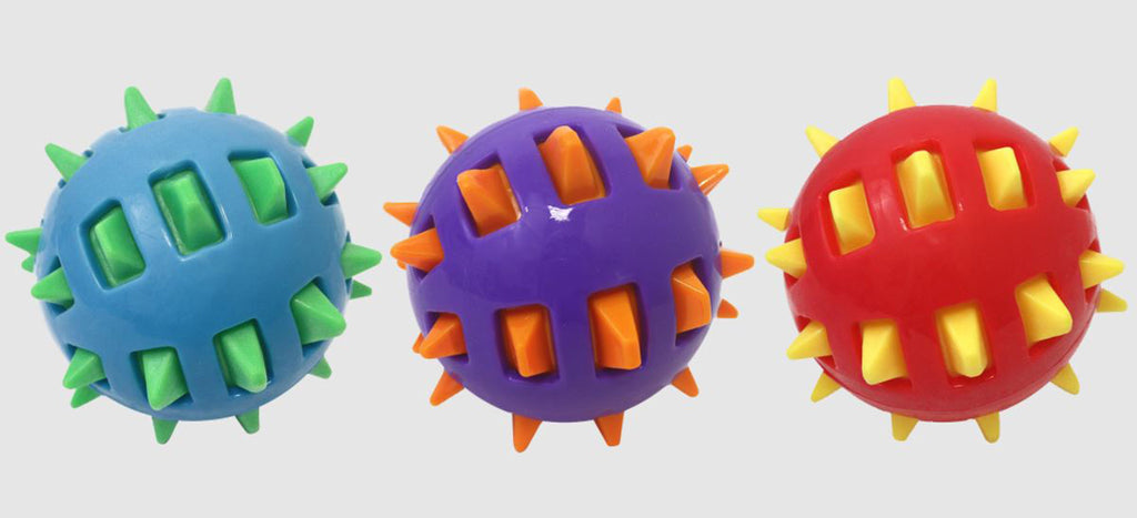 Multipet Spike TPR Ball Dog Toy Assorted 1ea/4.5 in