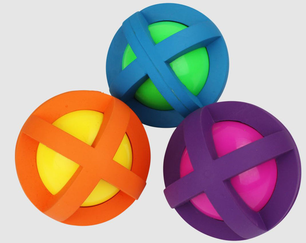 Multipet Boingo Ball Dog Toy Assorted 1ea/3.5 in