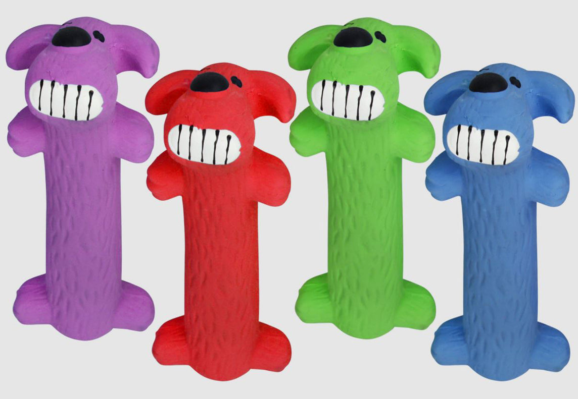 Multipet Loofa Latex Dog Toy Assorted 1ea/6 in