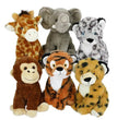 Multipet Asssorted Eco Safari Animals 8" for your Pet Dog with Pet Store X.