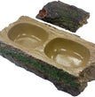 Komodo Forest Dual Feeder Bowl Brown 1ea