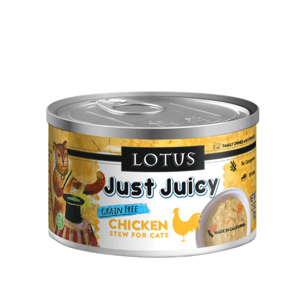 Lotus Cat Just Juicy Chicken Stew 25oz (Case of 24) for your Pet Cat with Pet Store X!