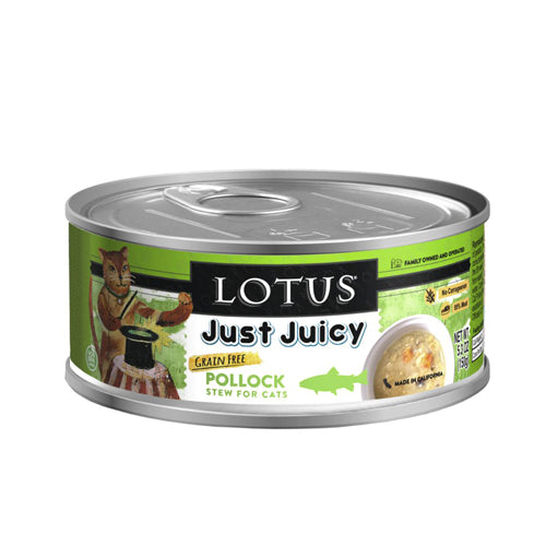 Lotus Cat Just Juicy Pollock Stew 53oz (Case of 24) for your Pet Cat with Pet Store X!