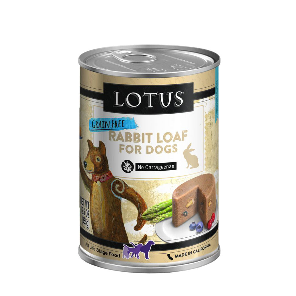 Lotus Dog Grain Free Loaf Rabbit 125oz (Case of 12) for your Pet Dog with Pet Store X!