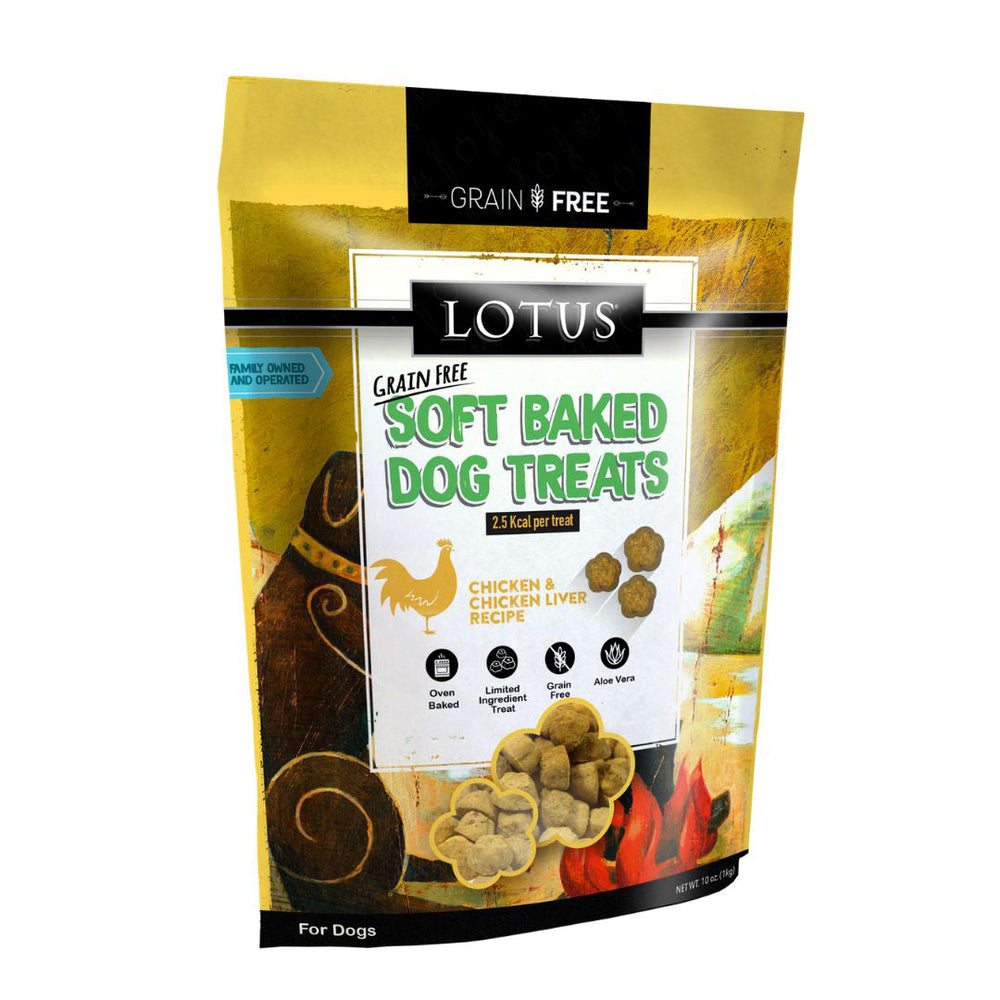 Lotus Dog Soft Baked Grain Free Chicken Liver 10oz.