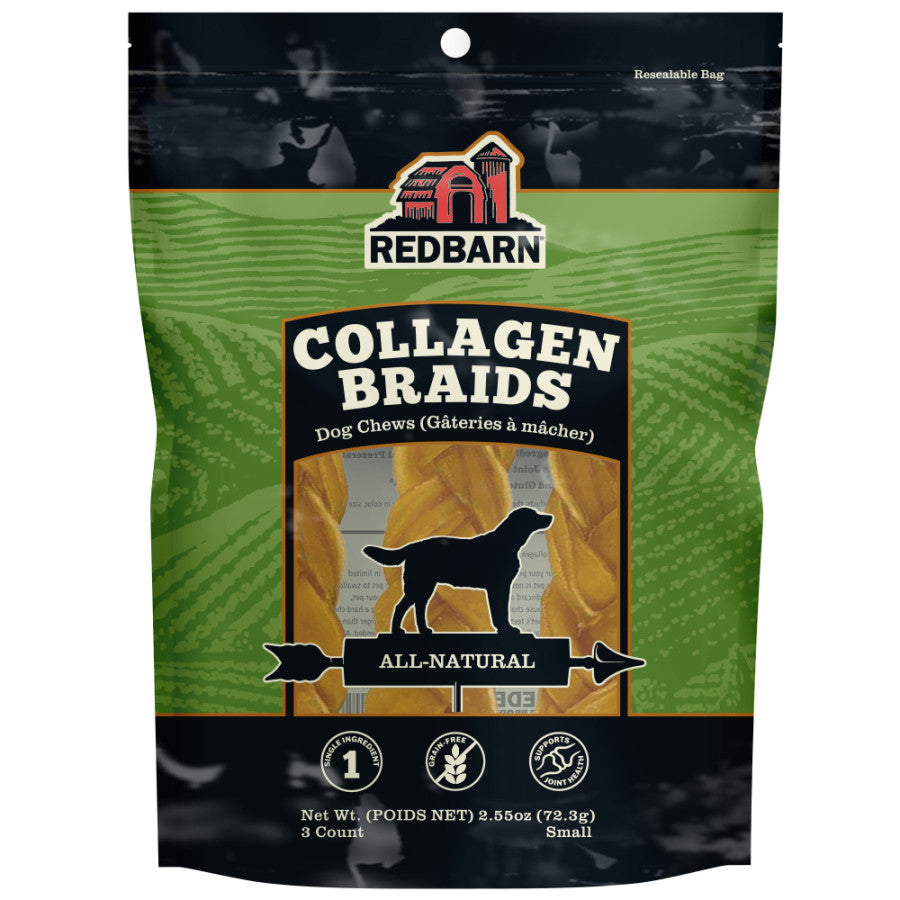 Redbarn Pet Products Collagen Braid Dog Treat 1ea/SM, 3 pk