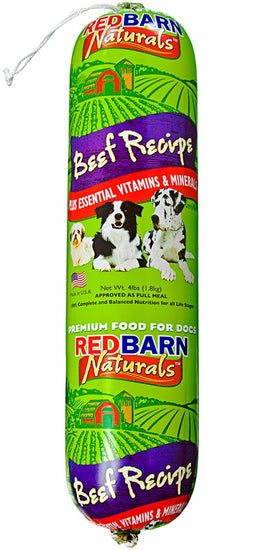 Redbarn Pet Products Dog Food Roll Beef 1ea/4 lb for your Pet Dog with Pet Store X!