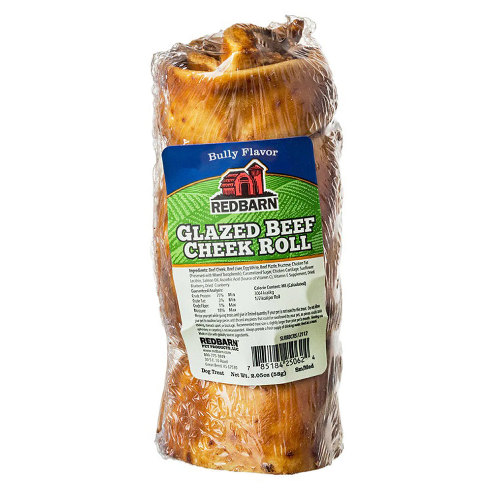 Redbarn Pet Products Glazed Beef Cheek Roll Dog Treat Beef 1ea/SM/MD