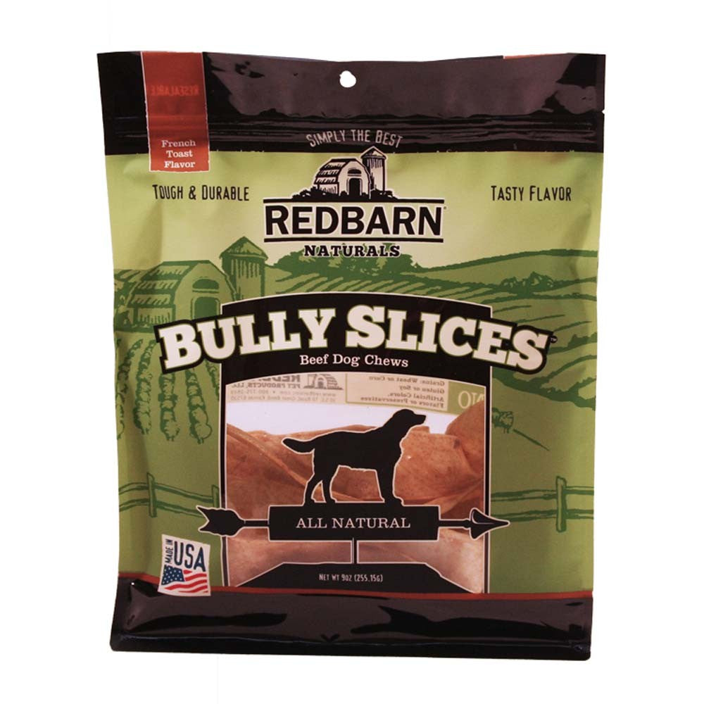 Redbarn Pet Products Natural Bully Slices Dog Treat French Toast 1ea/9 oz for your Pet Dog with Pet Store X!