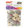 SmartyKat Skitter Critters Mice Catnip Toy Grey, Tan, 1ea/10 ct, Value pk