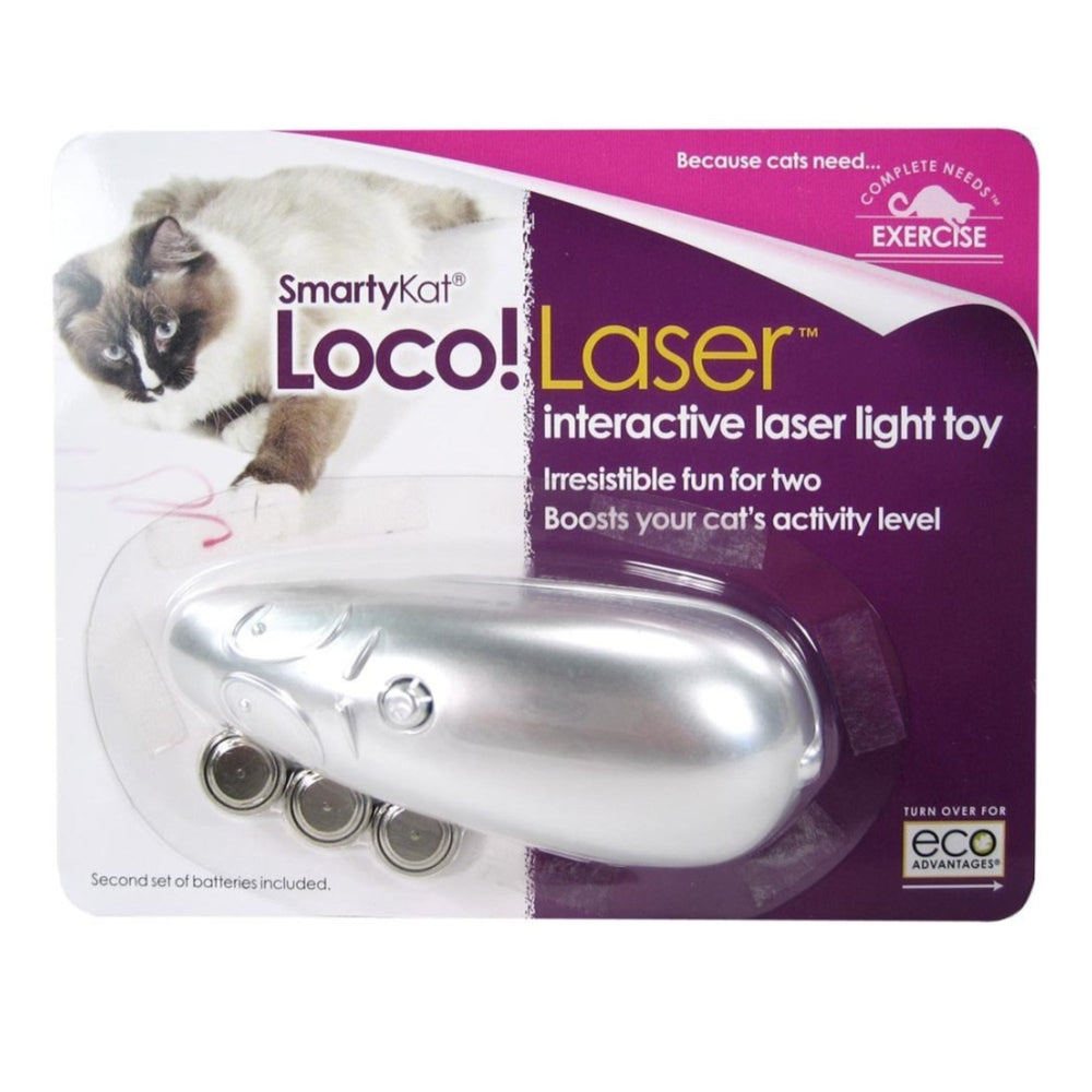 SmartyKat Loco!Laser Interactive Laser Pointer Cat Toy Assorted, 1ea/One Size