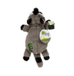 Godog Flatz Raccoon Squeaky Plush Flattie Dog Toy Grey Large for your Pet Dog with Pet Store X.