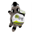 Godog Flatz Raccoon Squeaky Plush Flattie Dog Toy Grey XSmall for your Pet Dog with Pet Store X.