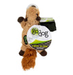 Godog Flatz Squirrel Squeaky Plush Flattie Dog Toy Brown XSmall for your Pet Dog with Pet Store X.