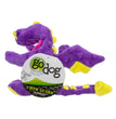 Godog Dragons Squeaky Plush Dog Toy Purple Small for your Pet Dog with Pet Store X.